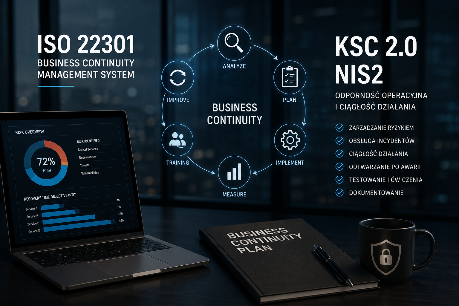 ISO 22301 i KSC 2.0 – dlaczego ciągłość działania staje się fundamentem bezpieczeństwa organizacji